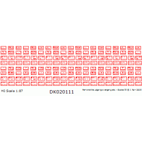 020111 STATIONEN. Perronskilte Udgang-overgang 1. H0 Klistermrke.