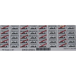 010501 VEJSKILTE. Bytavler 2. H0. Selvklbende.